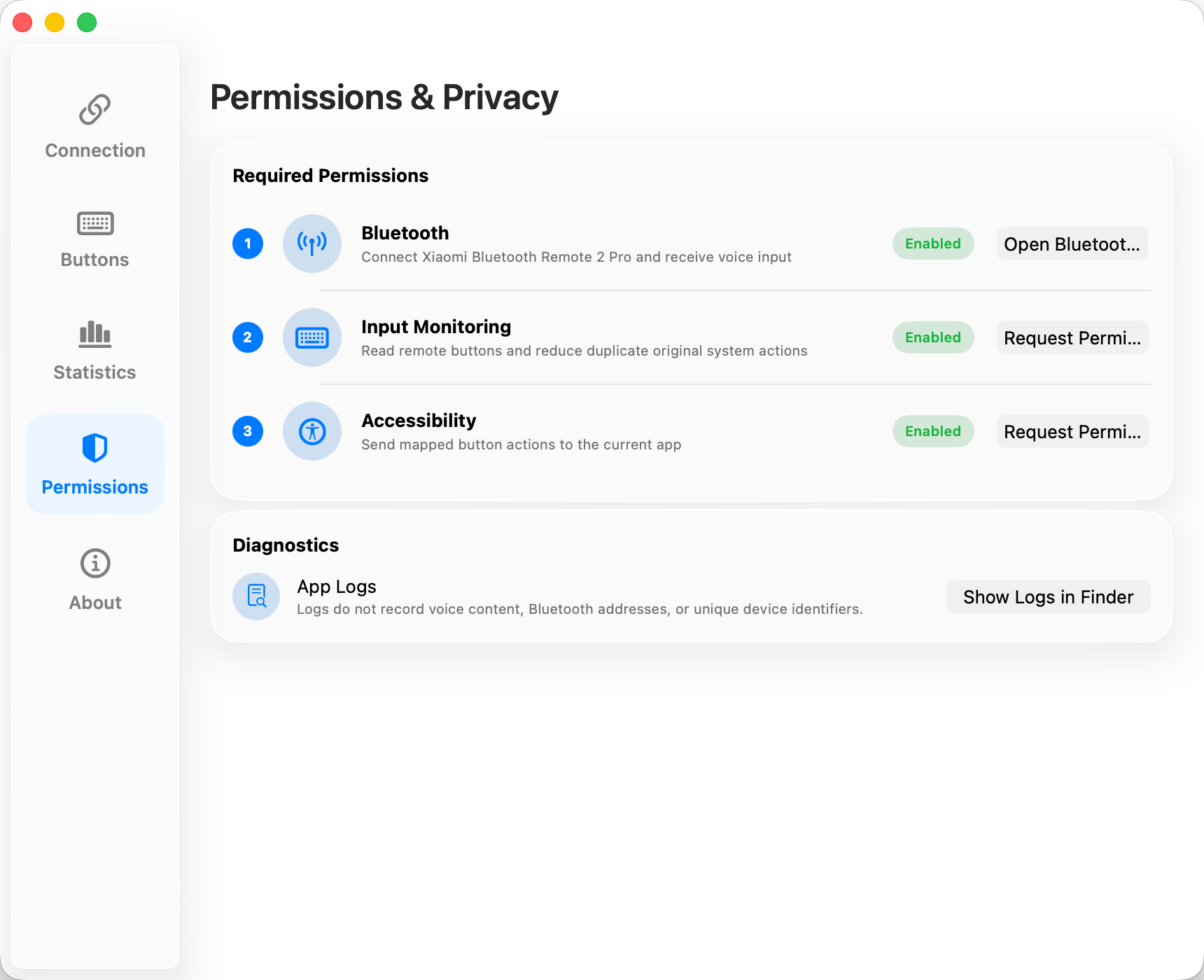Permissions and privacy